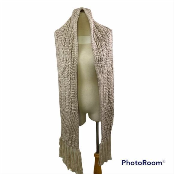 NWT SOLE SOCIETY Tan Beige Knit Scarf - Picture 2 of 5